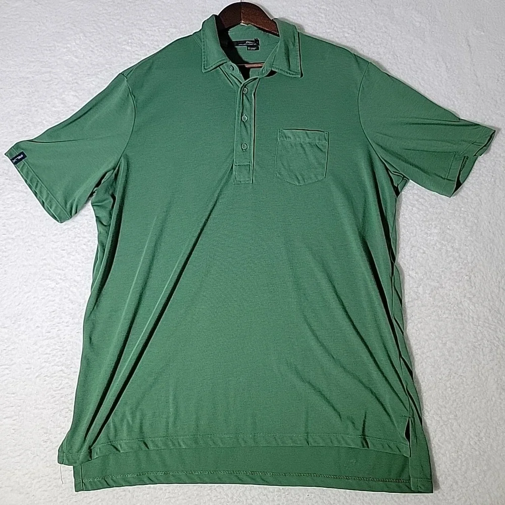 Ralph Lauren RLX Polo Shirt Mens XL Green Golf Performance Outdoor Hiking Sports